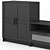 Sleek TV Storage Solution 3D model small image 3