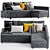 Ikea Friheten Corner Sofa Bed - Stylish and Space-Saving 3D model small image 10