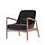 Elegant Carter Mid Century Chair 3D model small image 1