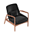 Elegant Carter Mid Century Chair 3D model small image 3