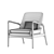 Elegant Carter Mid Century Chair 3D model small image 4
