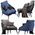 Elegant Minotti Lawson Armchair 3D model small image 1