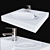 PAA Claro Sink with Removable Soap Dish - Perfect for Overwashing Machines (60cm x 60cm) 3D model small image 1