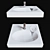 PAA Claro Sink with Removable Soap Dish - Perfect for Overwashing Machines (60cm x 60cm) 3D model small image 3