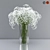 Elegant Floral Arrangement in Glass Vase 3D model small image 1