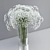 Elegant Floral Arrangement in Glass Vase 3D model small image 2