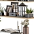 Stylish Shelf Decor Set 3D model small image 3