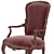 Luxury Canova Armchair 3D model small image 5