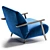 Comfortable Marthan Armchair 3D model small image 4