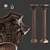  3Dmax Roman Column Sculpture 3D model small image 1