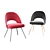 Sculptural Saarinen Armless Chair 3D model small image 1