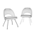 Sculptural Saarinen Armless Chair 3D model small image 2