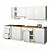 Modern White IKEA Kitchen Set 3D model small image 2