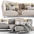 Elegant Lennox Soft Sofa 3D model small image 2