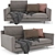 Modern Frigerio James Sofa: Perfect Blend of Comfort and Style 3D model small image 1