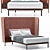 Elegant Dubois Bed Set 3D model small image 1