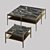 Modern Square Table Set 3D model small image 1