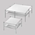 Modern Square Table Set 3D model small image 3