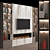  Modern TV Wall Unit 02 3D model small image 2