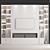  Modern TV Wall Unit 02 3D model small image 3