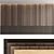 Seamless Wood Textured Decorative Wall Panel Set 3D model small image 1