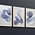 Scandinavian Abstract Framed Print Set 3D model small image 2