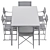 Mirto Outdoor Table & Chairs Set 3D model small image 5