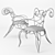 Luxurious Ceccotti Ram Armchair: Elegant Design & Superior Comfort 3D model small image 4