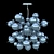 Modern Molecule Chandelier 3D model small image 2