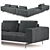 Modern Amsterdam Corner Sofa 3D model small image 2