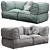 Elegant Prescott Loveseat in Set 01 3D model small image 1