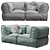 Elegant Prescott Loveseat in Set 01 3D model small image 2