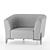 Sleek Comfort: Young Easy Chair by Offecct 3D model small image 5
