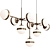 Elegant Brass Peggy Chandelier: Stunning Illumination in 9 Lamps 3D model small image 4