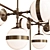 Elegant Brass Peggy Chandelier: Stunning Illumination in 9 Lamps 3D model small image 5