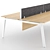 Sleek Office Workstation Desk 3D model small image 3