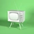 Vintage Television Set 3D model small image 1