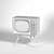 Vintage Television Set 3D model small image 3