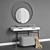 Elegant Vanity Set with Mirror 3D model small image 9