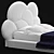 Elegant Fabric Bed by Erba Italia 3D model small image 2