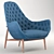 Elegant Jade Armchair: A Luxurious Respite 3D model small image 1