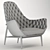 Elegant Jade Armchair: A Luxurious Respite 3D model small image 2