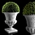 Concrete Urn Boxwood Planter 3D model small image 2