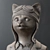 Feline Flyer: Cat Pilot Bust 3D model small image 4