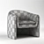 Velvet Artistic Chair 3D model small image 3