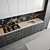 Kitchen 021: 3Dmax 2015 Model with Gas Hob, Sink, Oven, and Hood 3D model small image 4