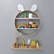 Zara Home Kids Shelf: Puzzle Set & Mug 3D model small image 1