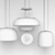 Modern LED Scandinavian Chandelier Set 3D model small image 4