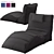 Cozy Contoured Comfort: Ambient Lounge Avatar Sofa 3D model small image 1
