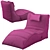 Cozy Contoured Comfort: Ambient Lounge Avatar Sofa 3D model small image 3